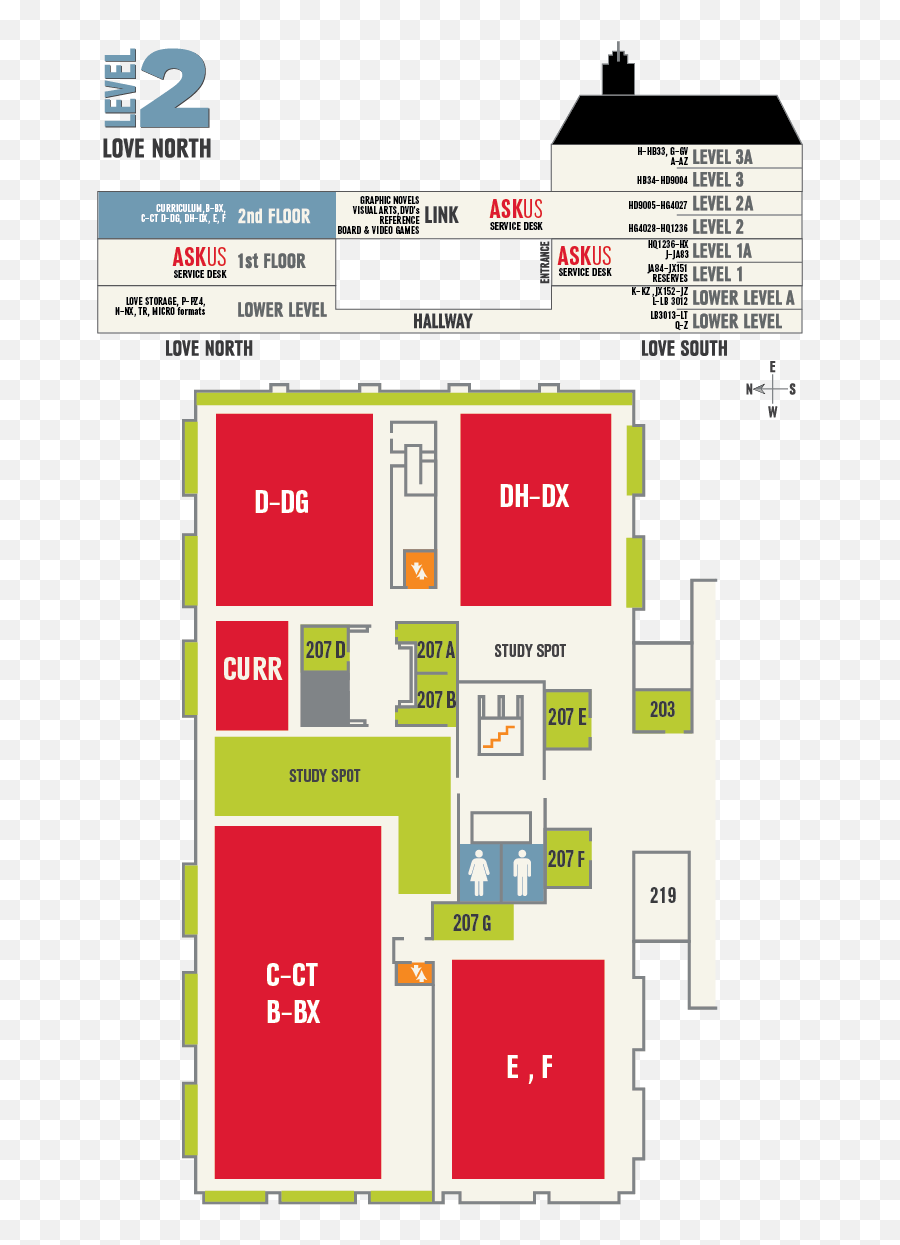 Love North Level 2 Libraries Nebraska - Unl Love Library South Level Maps Png,Icon Parking Map