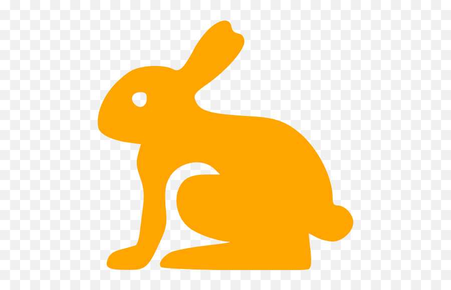 Orange Easter Rabbit Icon - Free Orange Animal Icons Rabbit Transparent Icon Png,Cute Rabbit Icon