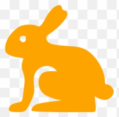 Orange Easter Rabbit Icon - Free Orange Animal Icons Rabbit Transparent Icon Png,Cute Rabbit Icon