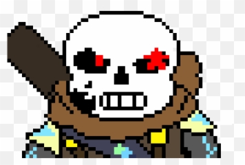 Angry Ink Sans - Pixel Art Ink Sans Png,Angery Transparent