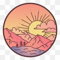 Cute Vsco Clipart - Sunset Stickers Png,Cute Stickers Png