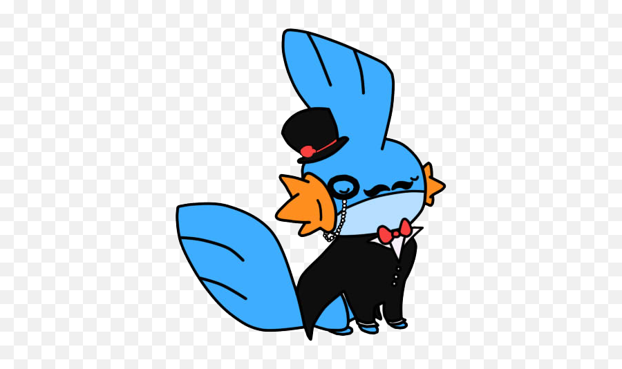 Mudkip Blue Rescue Team Transparent - Mudkip With Top Hat Png,Mudkip Png