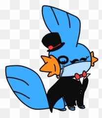 Mudkip Blue Rescue Team Transparent - Mudkip With Top Hat Png,Mudkip Png