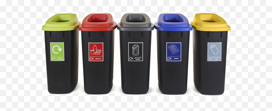 Large Durable Open Top Recycling Bin With Sticker - 90 Litre Open Top Recycling Bins Png,Recycle Bin Png