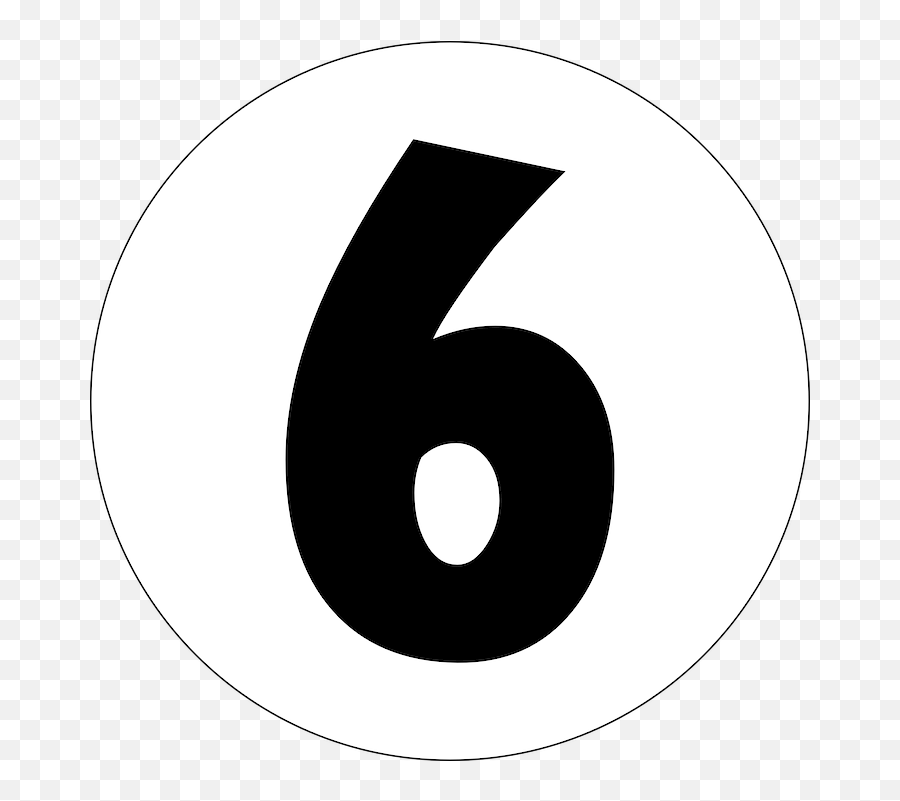 Six 6 Number - Free Vector Graphic On Pixabay Numeral Six Png,Number 6 Png