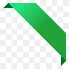 Download Corner Ribbon - Green Banner Png PNG Image
