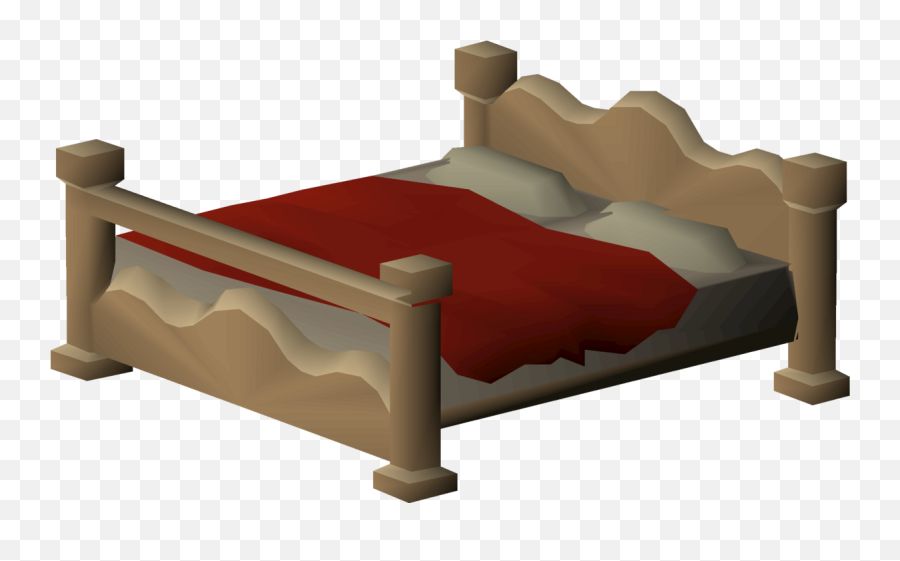 Large Oak Bed - Osrs Wiki Bed Frame Png,Bedroom Png