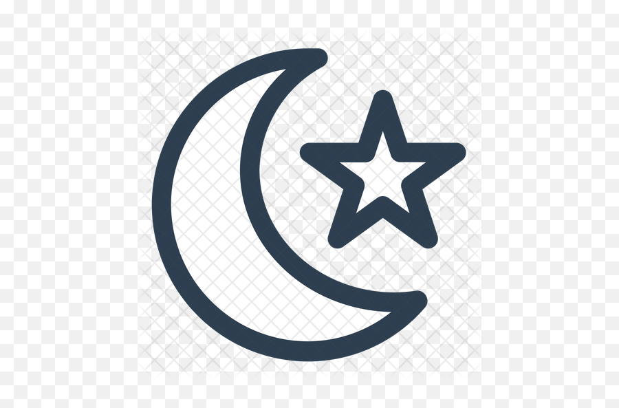 Islam Icon - Moon And Stars Svg Free Png,Islam Symbol Png