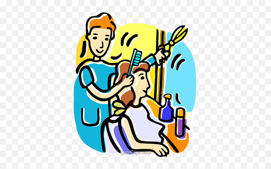 Barbers Royalty Free Vector Clip Art - Getting Hair Done Png,Hairdresser Png