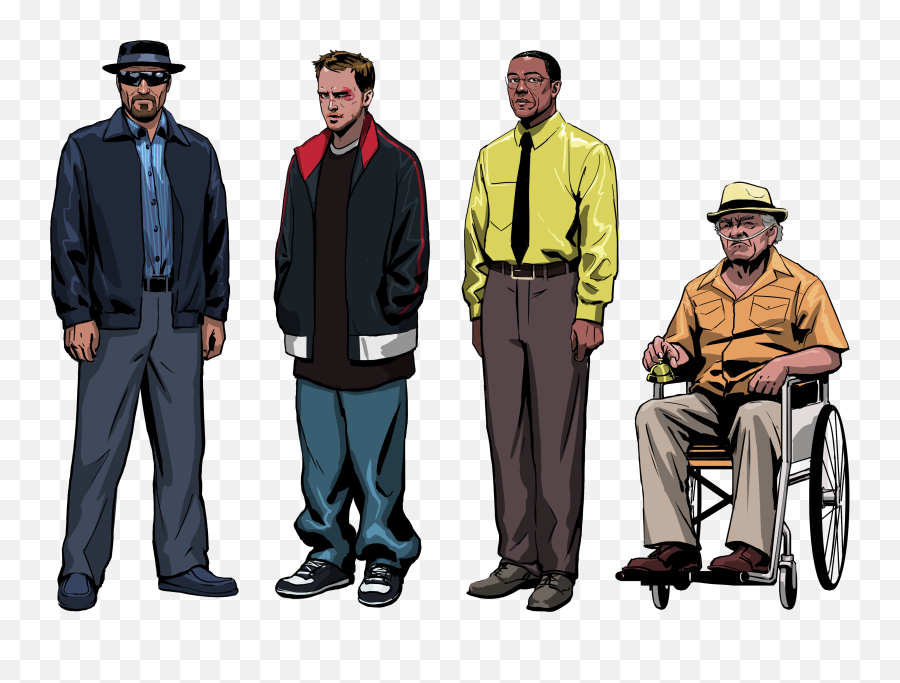 Download Hd Walter White Jesse Pinkman Gus Fring And - Gus Fring And Walter White Png,Walter White Png