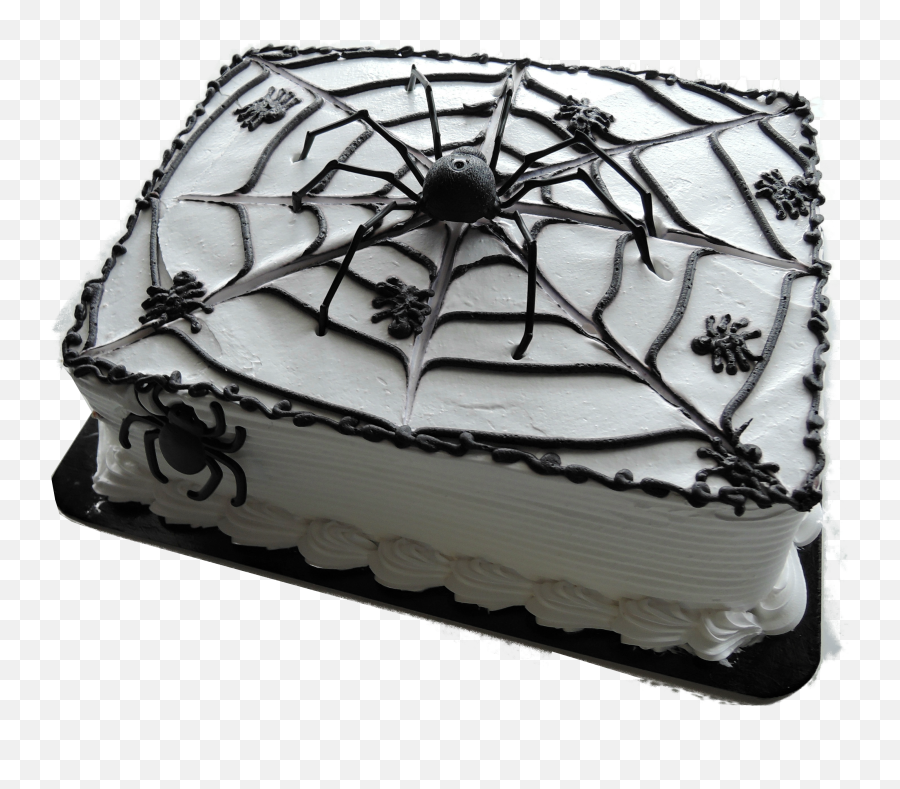 Cake With Spider Webs And Spiders For Halloween Free Image - Tarta Arañas De Chocolate Png,Spiderwebs Png
