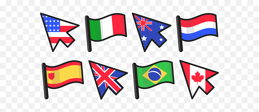 Country Flags - Custom Cursor Browser Extension All Country Flags Important Png,Mouse Pointers Png