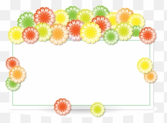 Painted Holiday Frame With Colorful Flowers Free Image - Border Designs In Rectangle Shape png