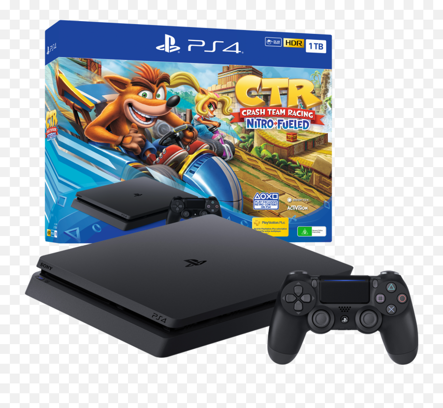 Ps4 Console Png - Playstation4 Slim 1tb Console With Crash Playstation 4 Crash Team Racing,Black Ops 4 Logo Png