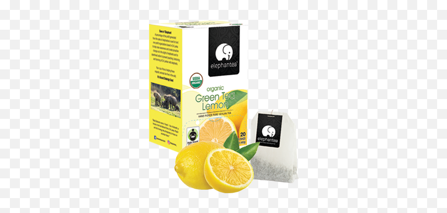 Organic Green Tea Lemon - Juicebox Png,Lemon Png