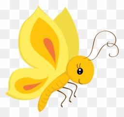 Download Cute Butterfly Clipart Png - Cartoon Flying