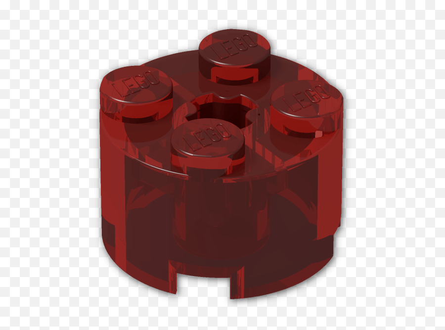 Brick 2 X Round 3941 - Transparent Red 3941 Lego Transparent Red Png,Red X Transparent