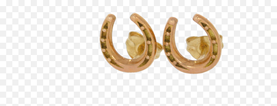 9ct Rose Gold Horse Shoe Earrings - Solid Png,Horse Shoe Png