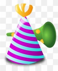 Hat And Horn Clip Art - Birthday Stuff Png