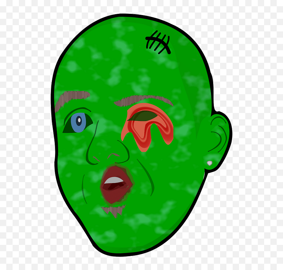 Zombie Head Clipart - Clip Art Png,Transparent Zombie