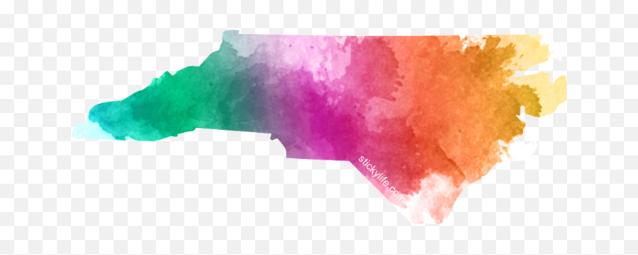 North Carolina Rainbow Splat Pride - Color Gradient Png,North Carolina Png