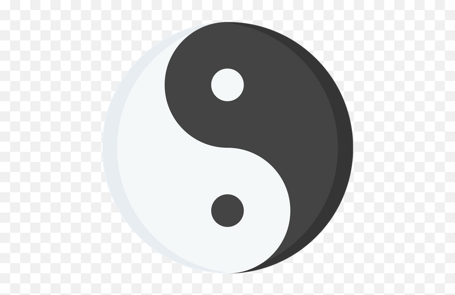 Yin Yang Icon Of Flat Style - Dragon Yin Yang Png,Yin Yang Symbol Png