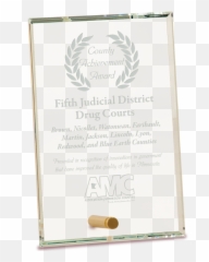 Premier Glass Plaque With Gold Peg Stand - Harris County Precinct 1 Logo Png,Gold Plaque Png