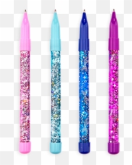 Celestial Stars Glitter Wand Pens - Girly png