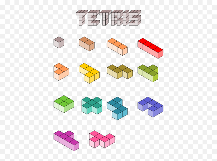 3d Tetris Blocks Png Svg Clip Art For - Isometric Tetris,Tetris Icon