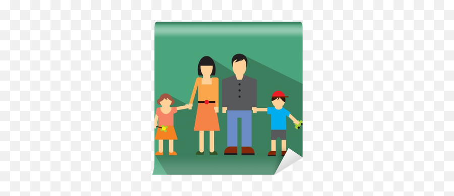 Family Flat Icon Wall Mural U2022 Pixers - We Live To Change Holding Hands Png,Group Icon Flat