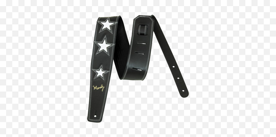 Moody Leather Premium Guitar Straps 25 Three Star - Leather Stars Guitar Strap Png,Three Stars Png