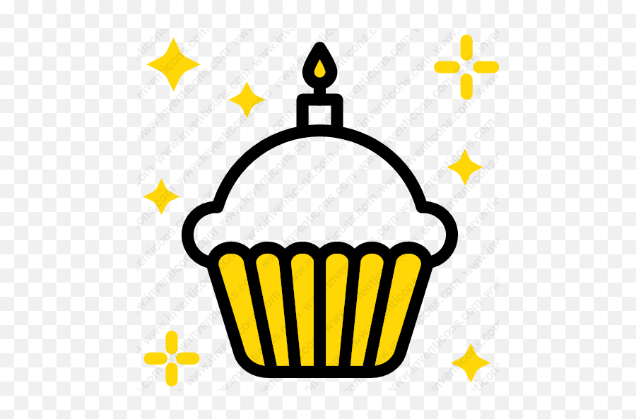 Download New Year Cupcake Vector Icon Inventicons - Baking Cup Png,New Years Icon