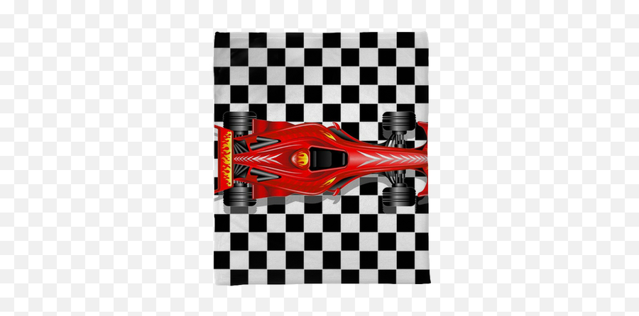 Plush Blanket Formula 1 Red Race Car - Checkerboard Art Png,Formula Vehicle Icon