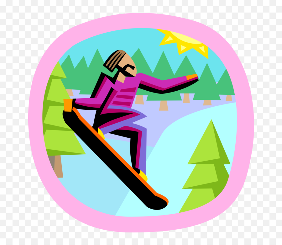 Download Vector Illustration Of Snowboarder Snowboarding - Graphic Design Png,Snowboarder Png