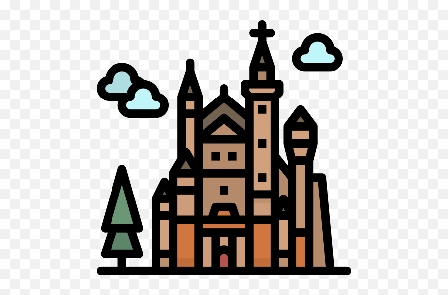 Neuschwanstein Castle - Free Buildings Icons Png,Castle Icon