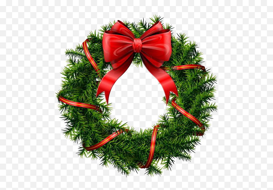 Christmas Reef Png 3 Image - Christmas Wreath Red Bow,Christmas Reef Png