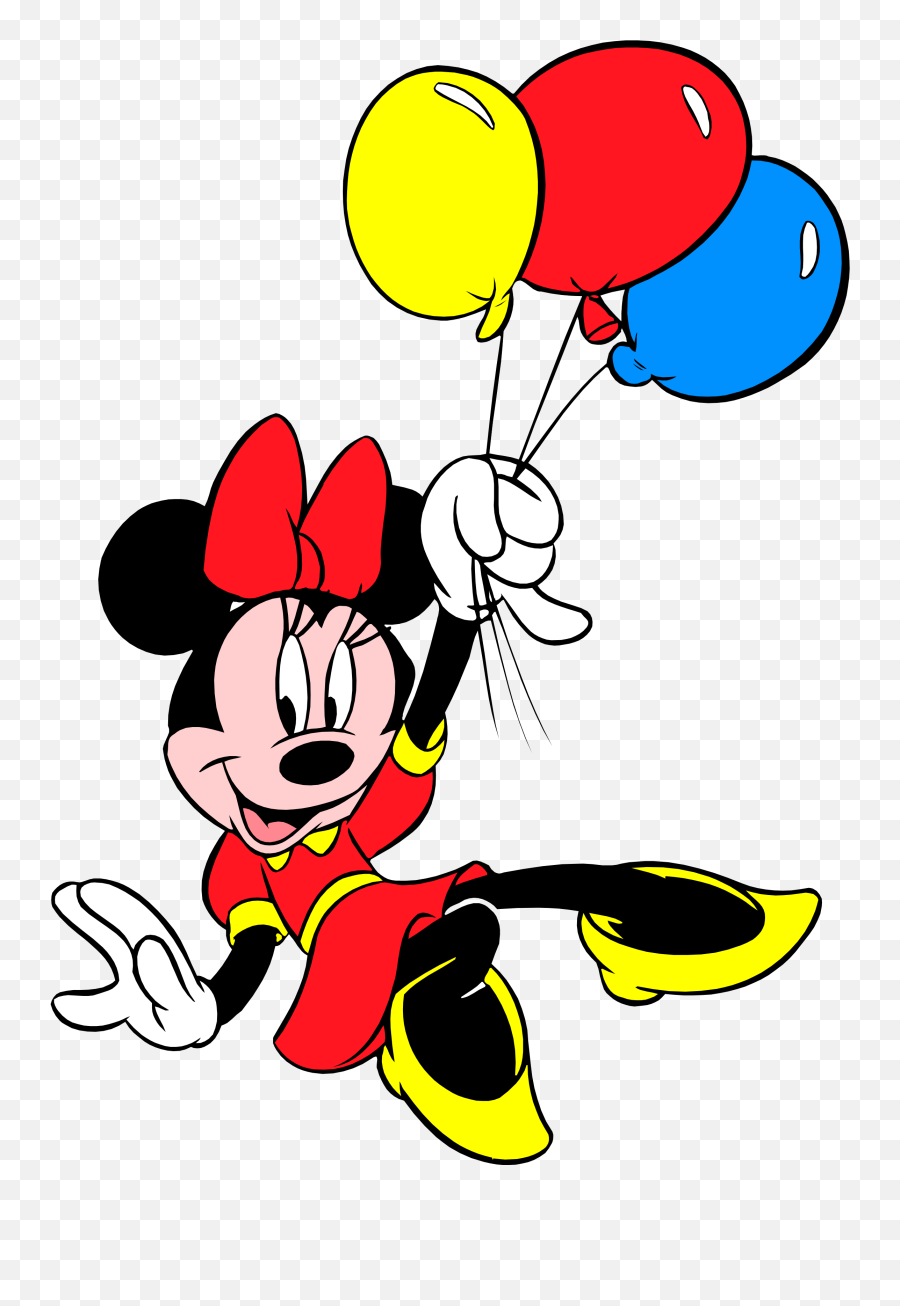 Imagens Da Minnie Em Png - Minnie Mouse With Balloons,Minnie Png