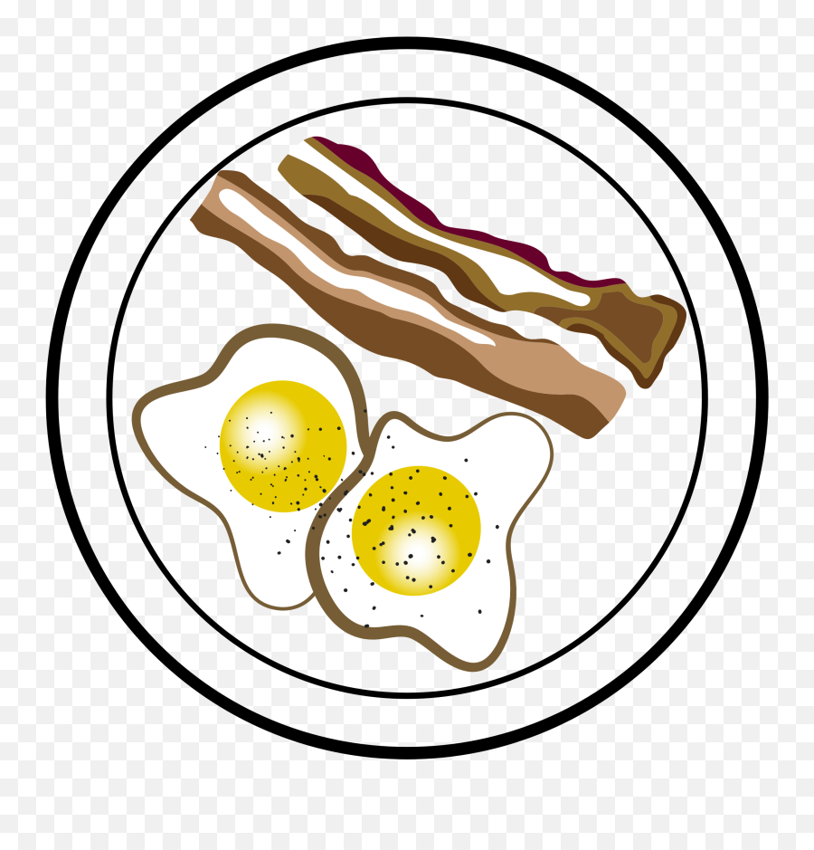 Bacon And Eggs Images Clipart - Fried Egg Clipart Black And White Png,Bacon Transparent Background