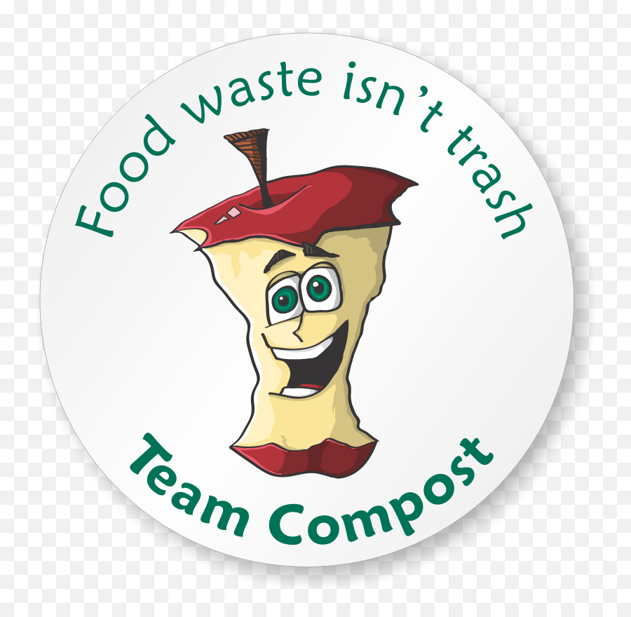 Food Waste Isnt Trash Compost Sticker - Compost Bin Stickers Png,Apple Logo Sticker