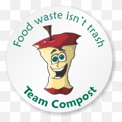 Food Waste Isnt Trash Compost Sticker - Compost Bin Stickers Png,Apple Logo Sticker
