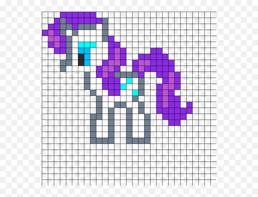 Rarity Perler Bead Pattern Sprites Characters Fuse - Hama Beads My Little Pony Rarity Png,Rarity Png