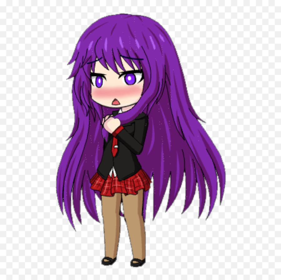 Yuri From Doki Literature Club Go Follow Me - Cartoon Png,Yuri Png