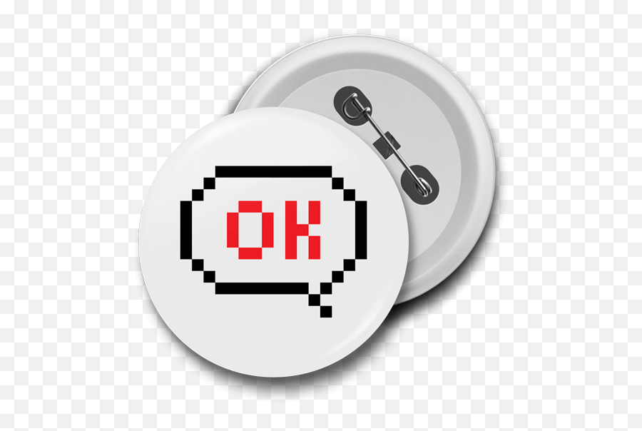 Pixel Heart Ok Badge - Just Stickers 8 Bit Boo Png,Pixel Heart Transparent