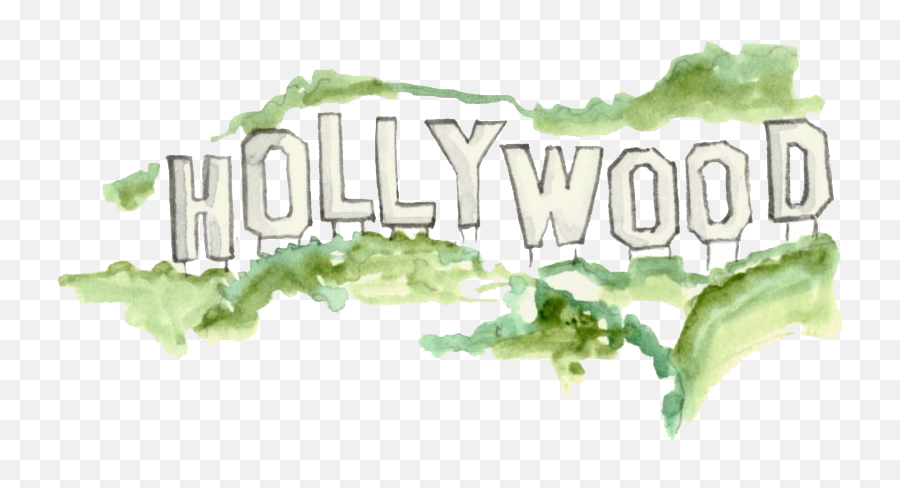 Hollywood Sign Png Transparent Images - Watercolor Paint,Hollywood Sign Transparent