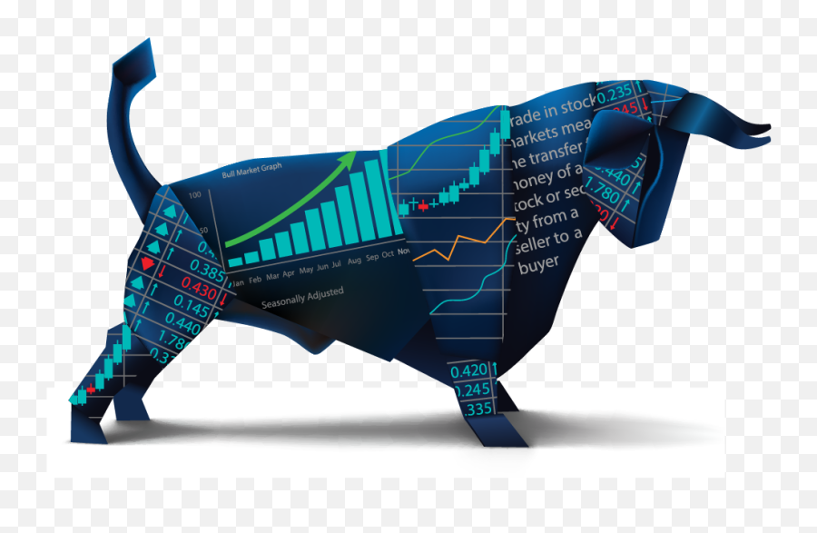 Clipart Black And White Stock Bull - Bulls And Bears Png,Bull Transparent
