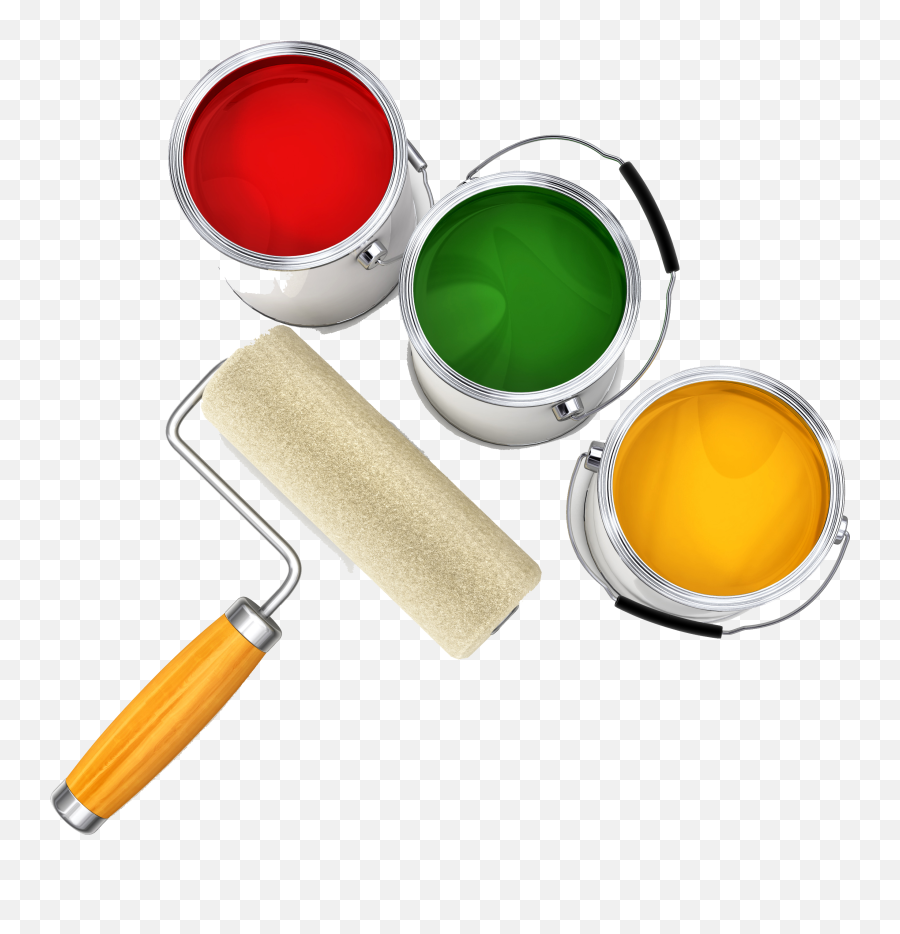 Download And House Bucket Roller Paint Spray Painter Clipart - Painter And Decorator Png,Painter Png