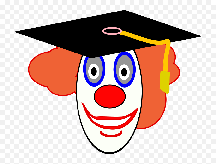 Free Graduation Clipart - Education Graphics Clown Face Png,Grad Hat Png