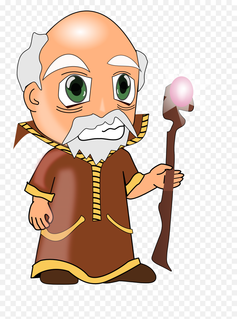 Old Wizard Clipart - Wise Old Man Clipart Png,Wizard Transparent