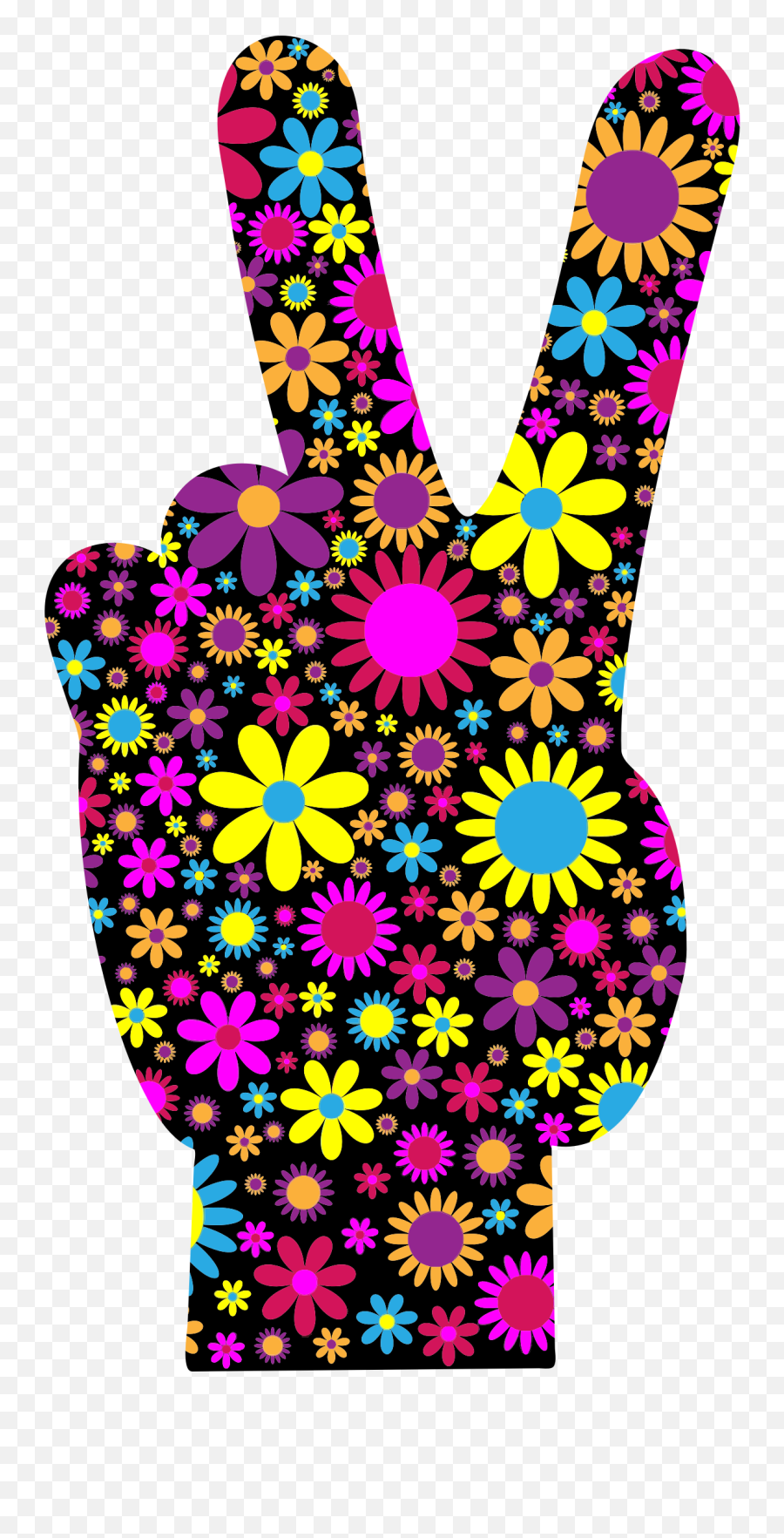 Transparent Peace Sign Png Clipart - Peace Sign With Flowers,Peace Sign Transparent Background