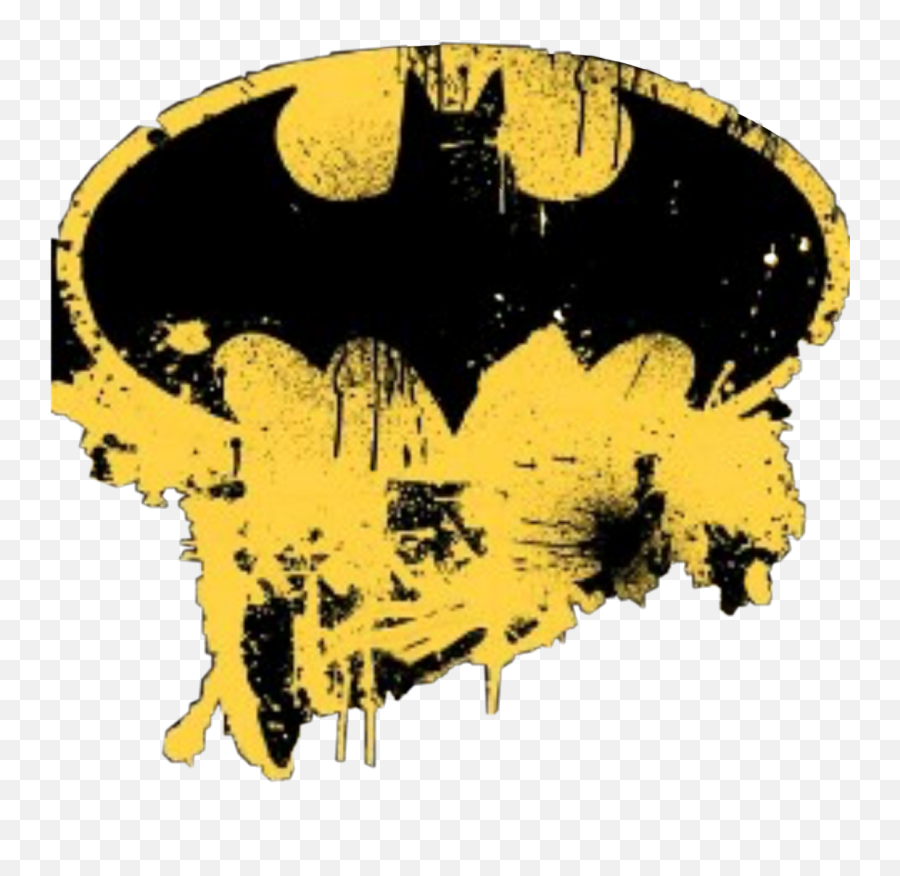 Batman Symbol Dc Hero Comic Sticker Paint Freetoedit - Batman Splatter Png,Batman Symbol Png